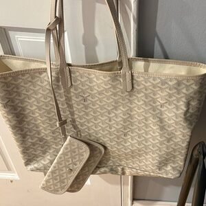 Large Cream Tote Bag